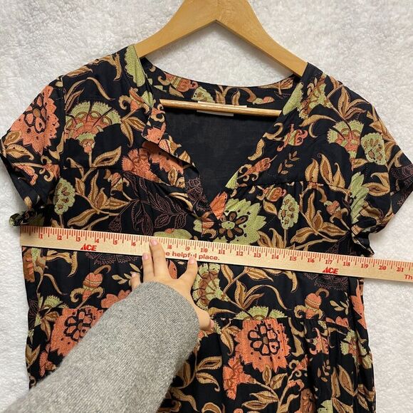 Roller Rabbit Womens Pamela Taos Mini Tunic Dress in Black Floral Size Small - Picture 6 of 9
